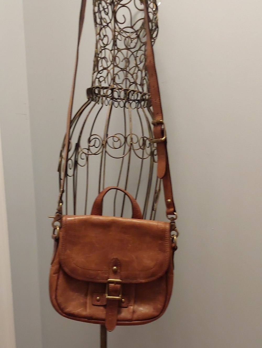 Frye Tan Leather Crossbody Satchel